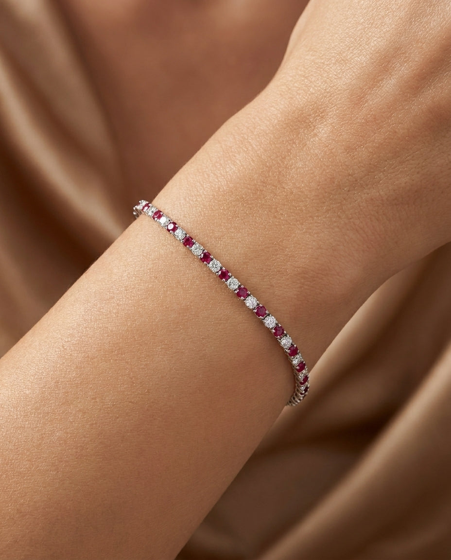 RIVIERE Armband und 5 Karat in Weißgold 585