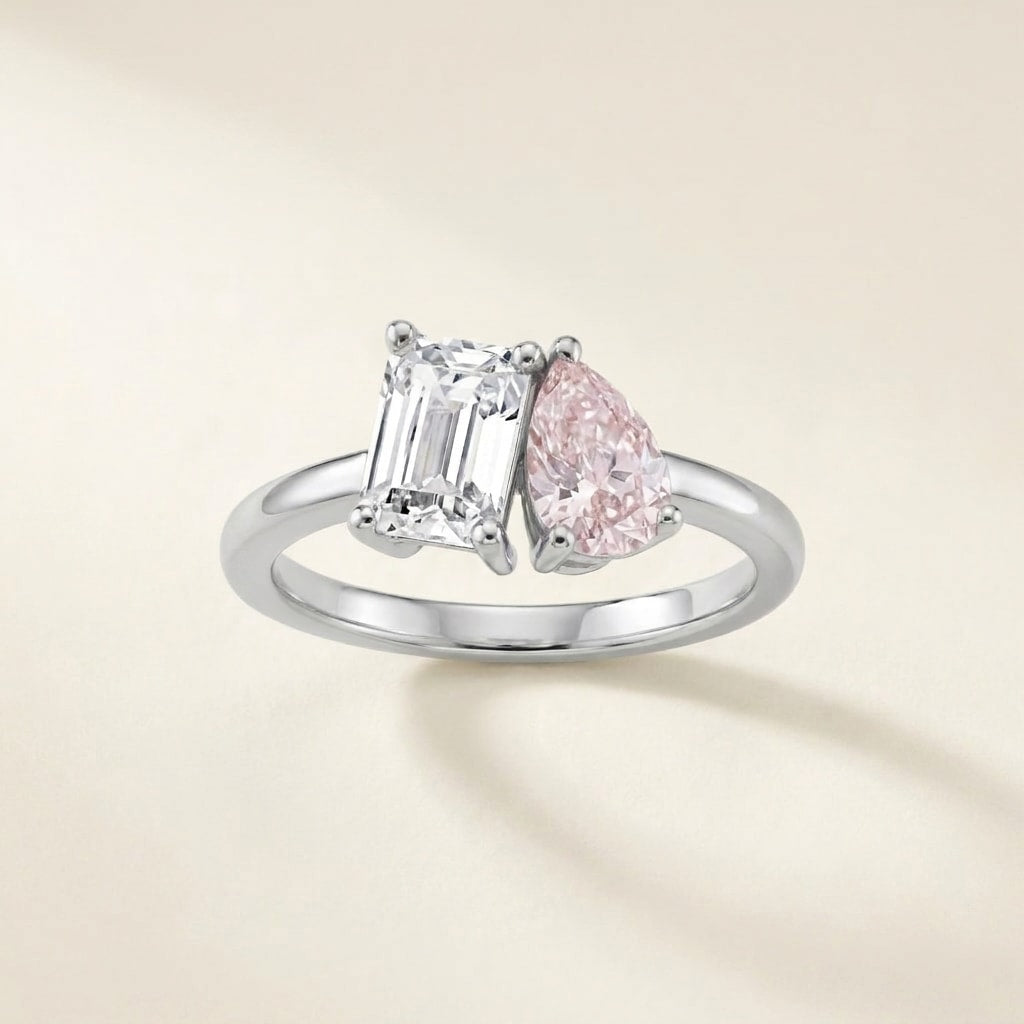 DUET Ring und 1.5 Karat in Weißgold 585