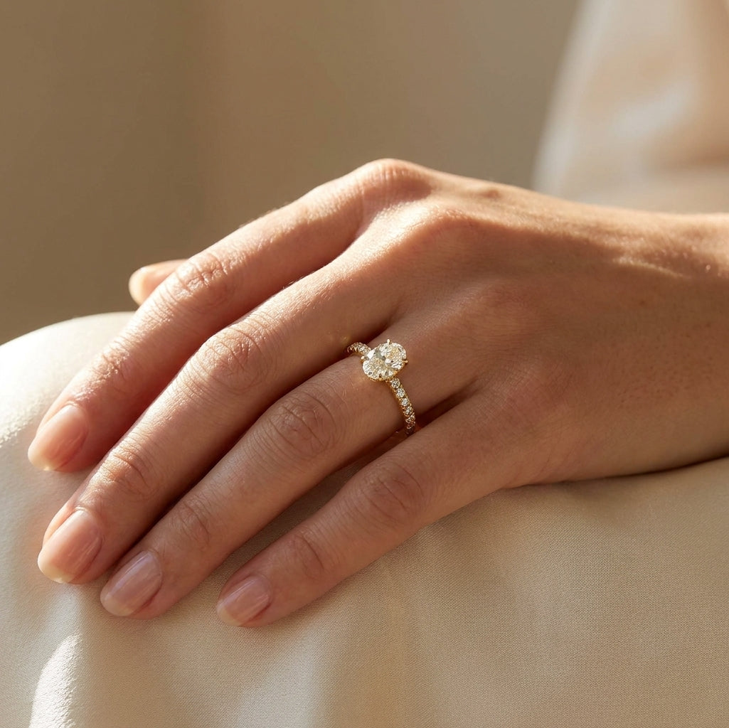NOEMIE Ring mit Labordiamant und 3 Karat in Weißgold 585