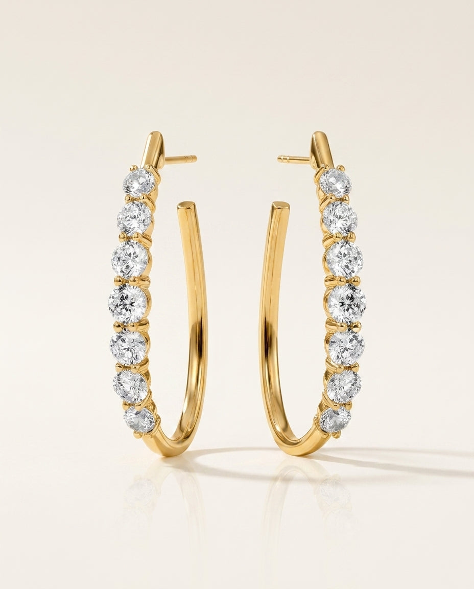 FORTE Ohrring und 3 Karat in Gelbgold 585