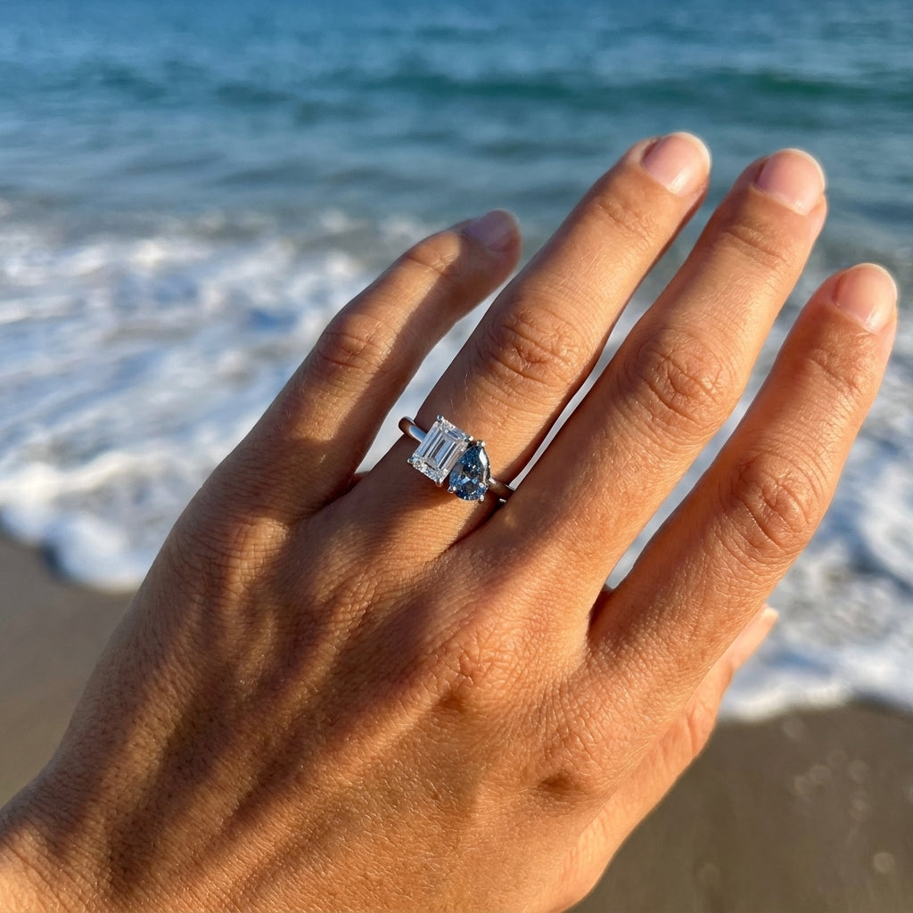 DUET Ring und 1.5 Karat in Weißgold 585