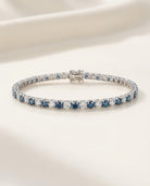 Rivière Armband mit Labordiamant (5 Karat gesamt) in Weißgold 585