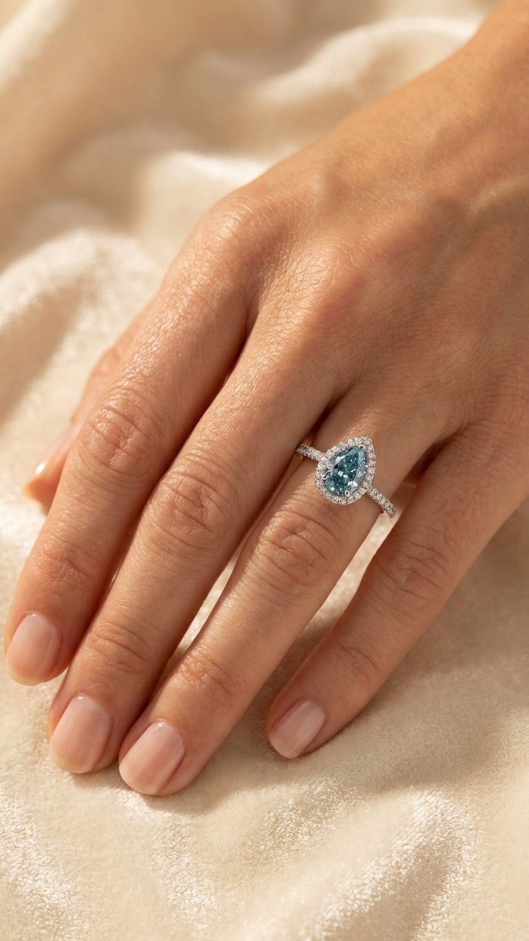 ANNABELLE Ring und 1.3 Karat in Weißgold 585