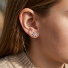 FLEUR Ohrring mit Labordiamant und 0.2 Karat in Weißgold 585