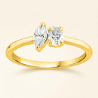 DUET Ring und 0.5 Karat in Gelbgold 585