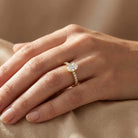 NOEMIE Ring mit Labordiamant und 3 Karat in Gelbgold 585