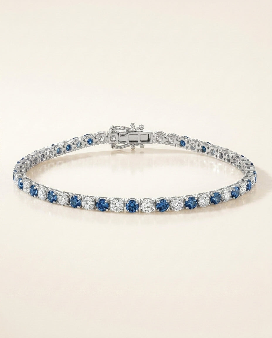 RIVIERE Armband und 5 Karat in Weißgold 585