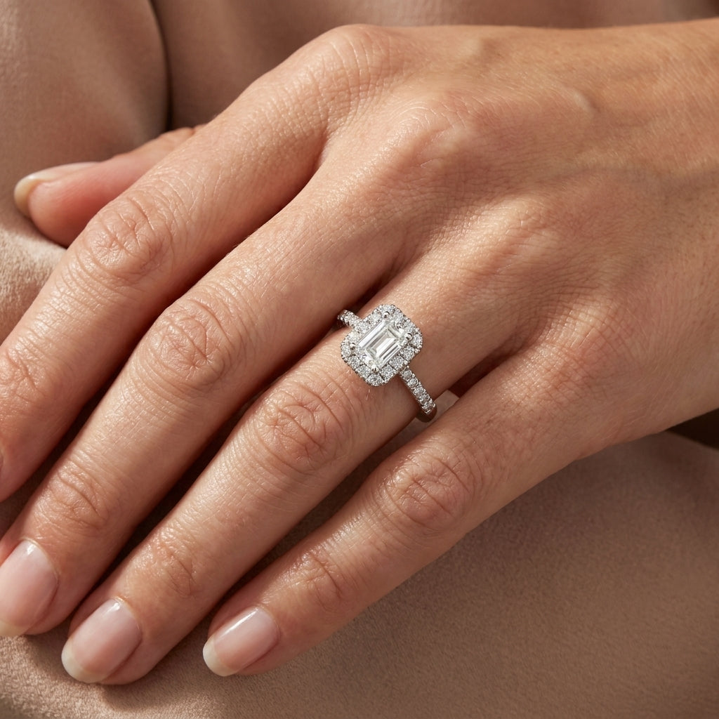 ADELE Ring mit Labordiamant und 1.4 Karat in Weißgold 585