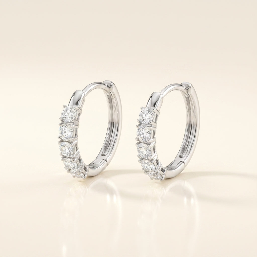 LILI Ohrring und 0.4 Karat in Weißgold 585