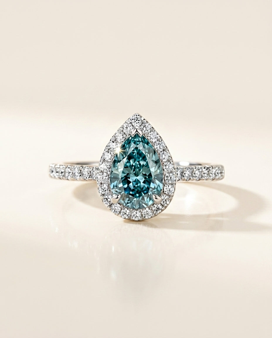 ANNABELLE Ring und 1.3 Karat in Weißgold 585
