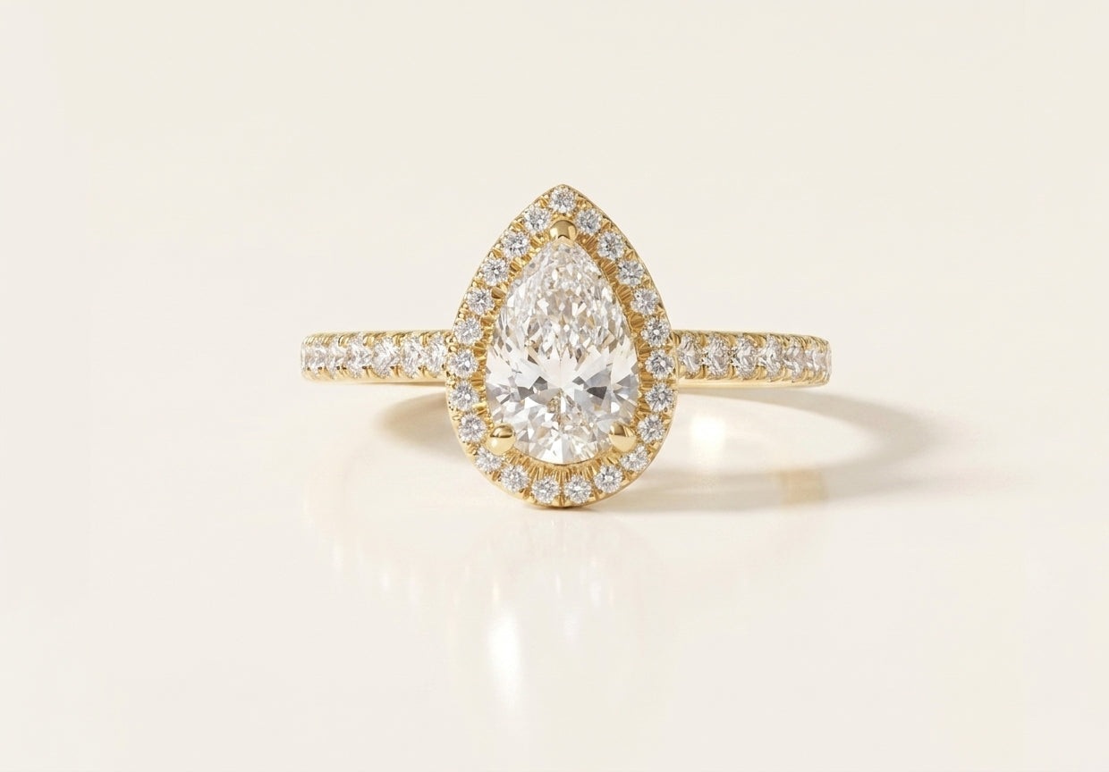 ANNABELLE Ring und 1.3 Karat in Gelbgold 585