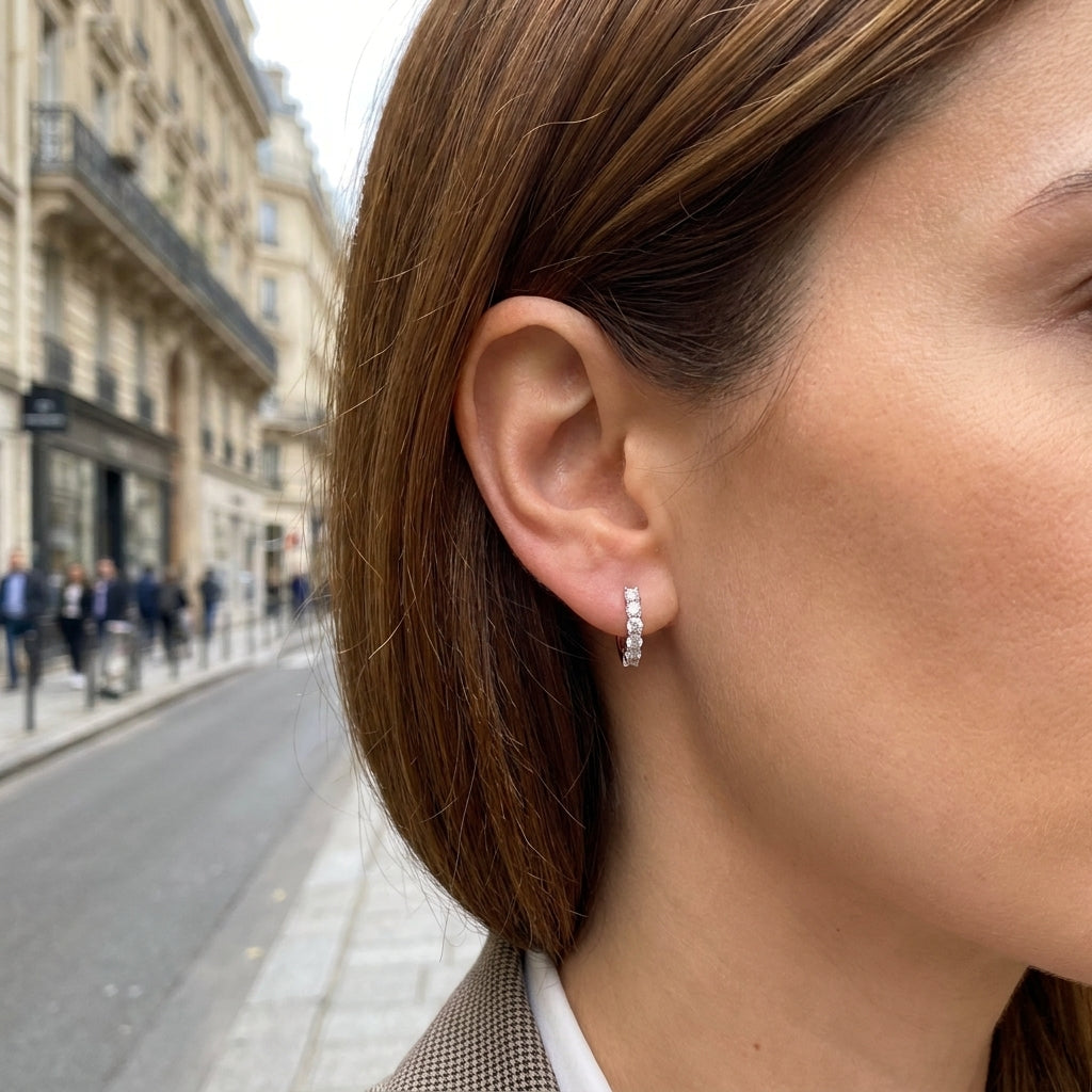 LILI Ohrring und 0.4 Karat in Weißgold 585