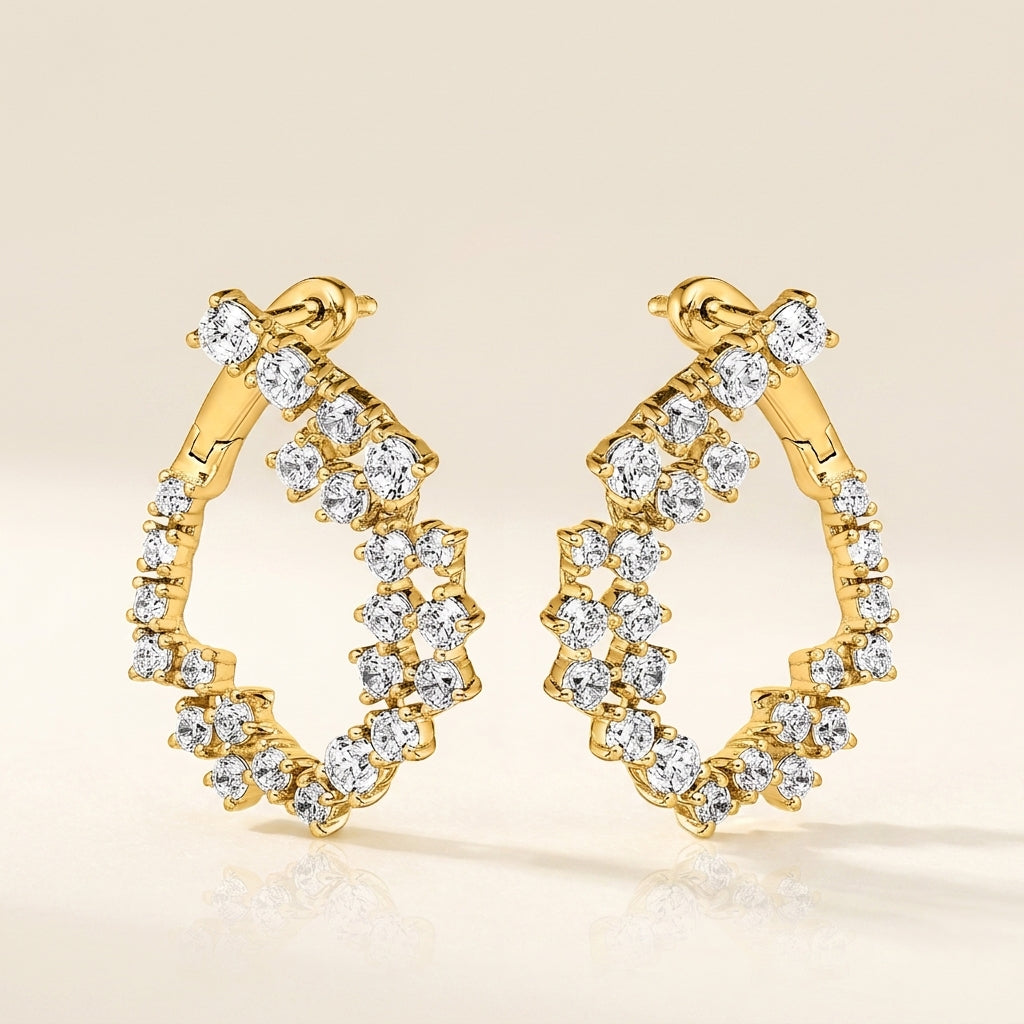 ICONIQUE Ohrring und 1.5 Karat in Gelbgold 585