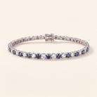 Rivière Armband mit Labordiamant (5 Karat gesamt) in Weißgold 585 seitlich