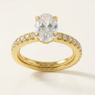 NOEMIE Ring mit Labordiamant und 3 Karat in Gelbgold 585