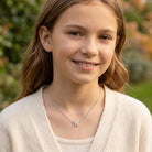 FLEUR Halskette und 0.3 Karat in Weißgold 585