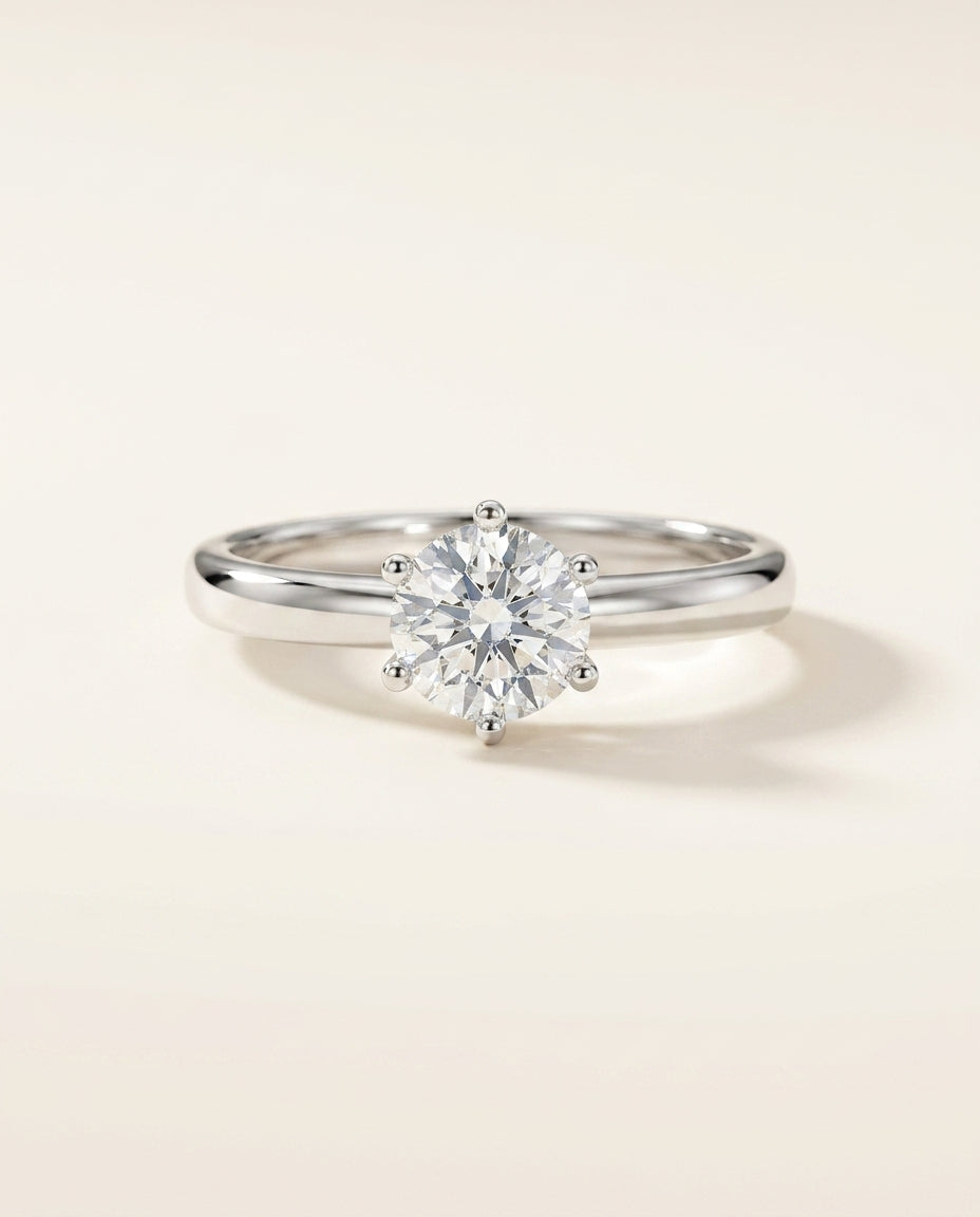 MARIE Ring und 1 Karat in Weißgold 585