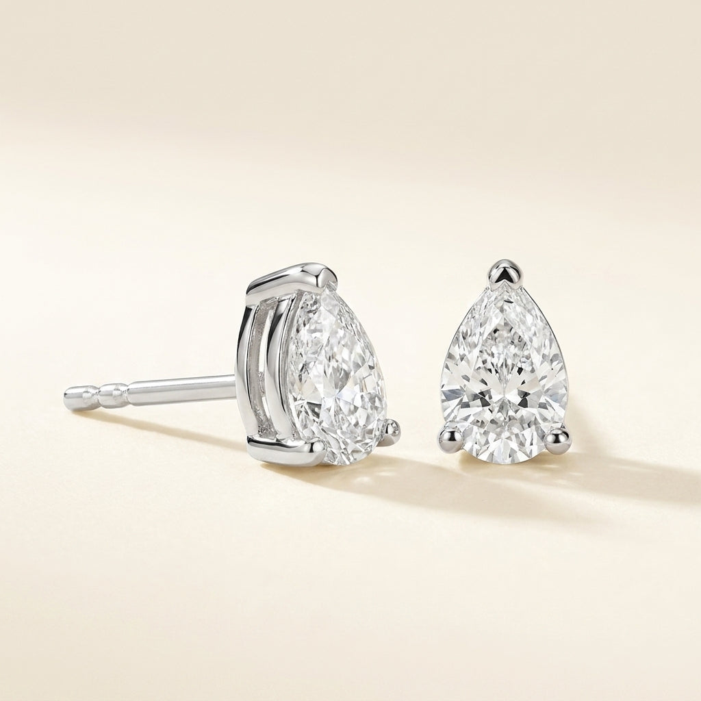 POIRE Ohrring und 1 Karat in Weißgold 585