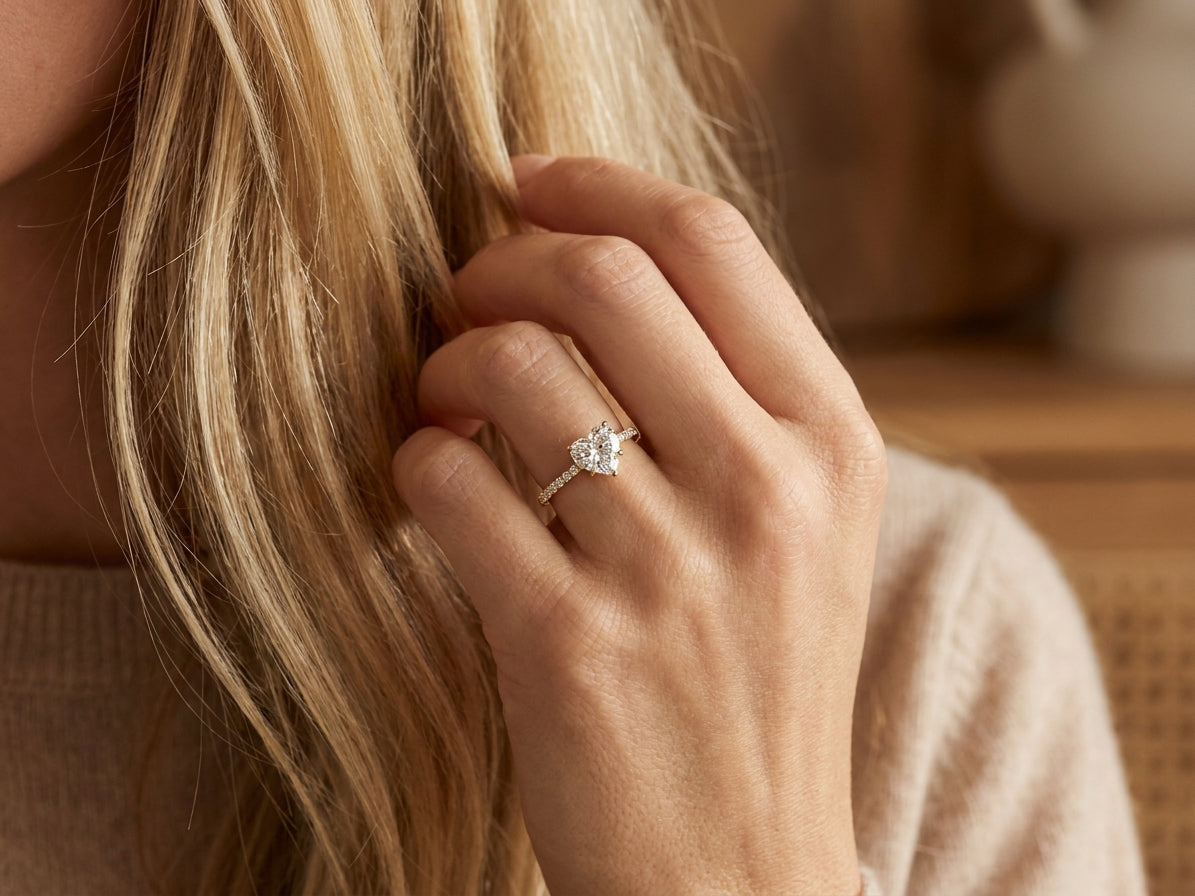 COEUR Ring mit Labordiamant und 1.24 Karat in Gelbgold 585