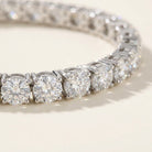 Rivière Armband mit natürlichem Diamant (3,5 Karat gesamt) in Weißgold 750 seitlich