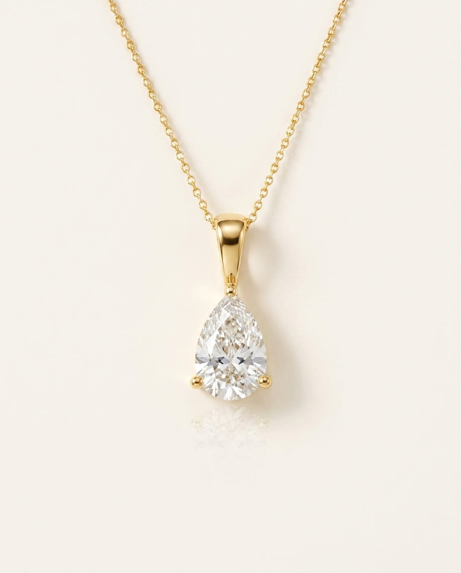 POIRE Anhänger und 0.5 Karat in Gelbgold 585