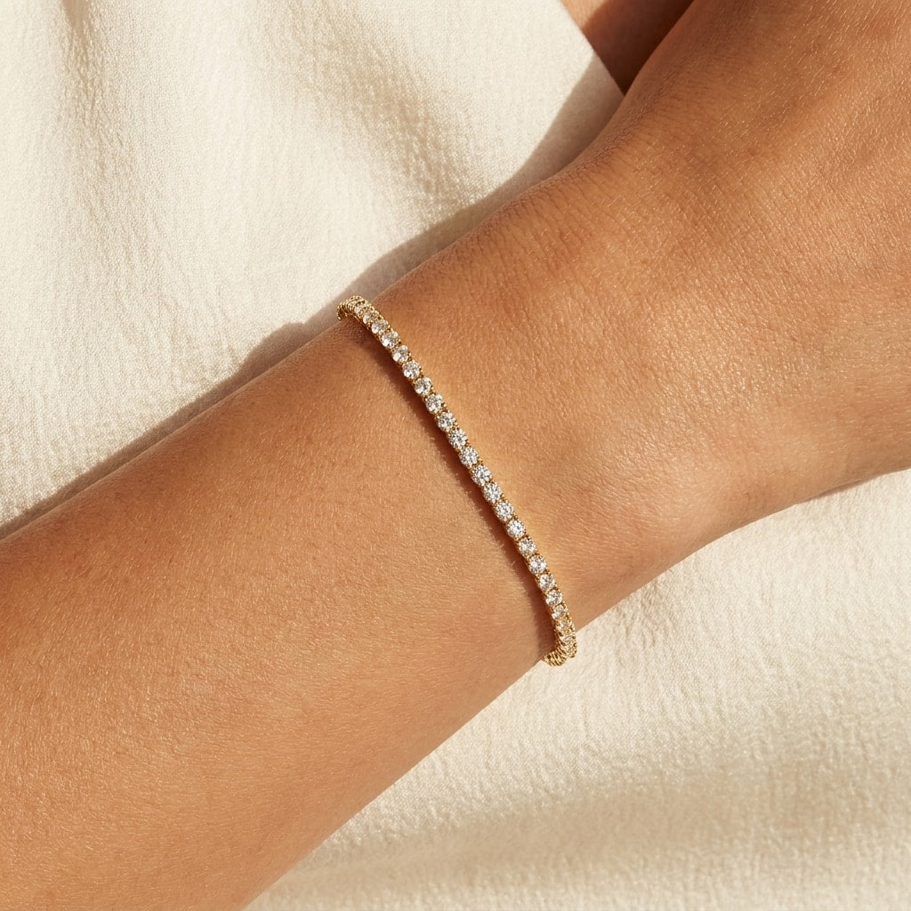 RIVIERE Armband und 1 Karat in Gelbgold 585