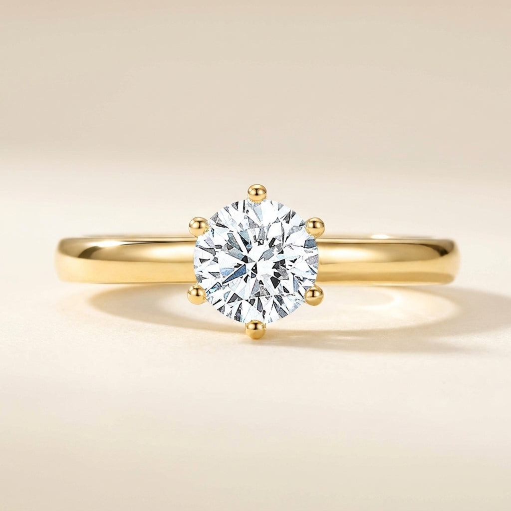 MARIE Ring und 1 Karat in Gelbgold 585