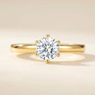 Marie Ring mit natürlichem Diamant (0,5 Karat gesamt) in Gelbgold 750