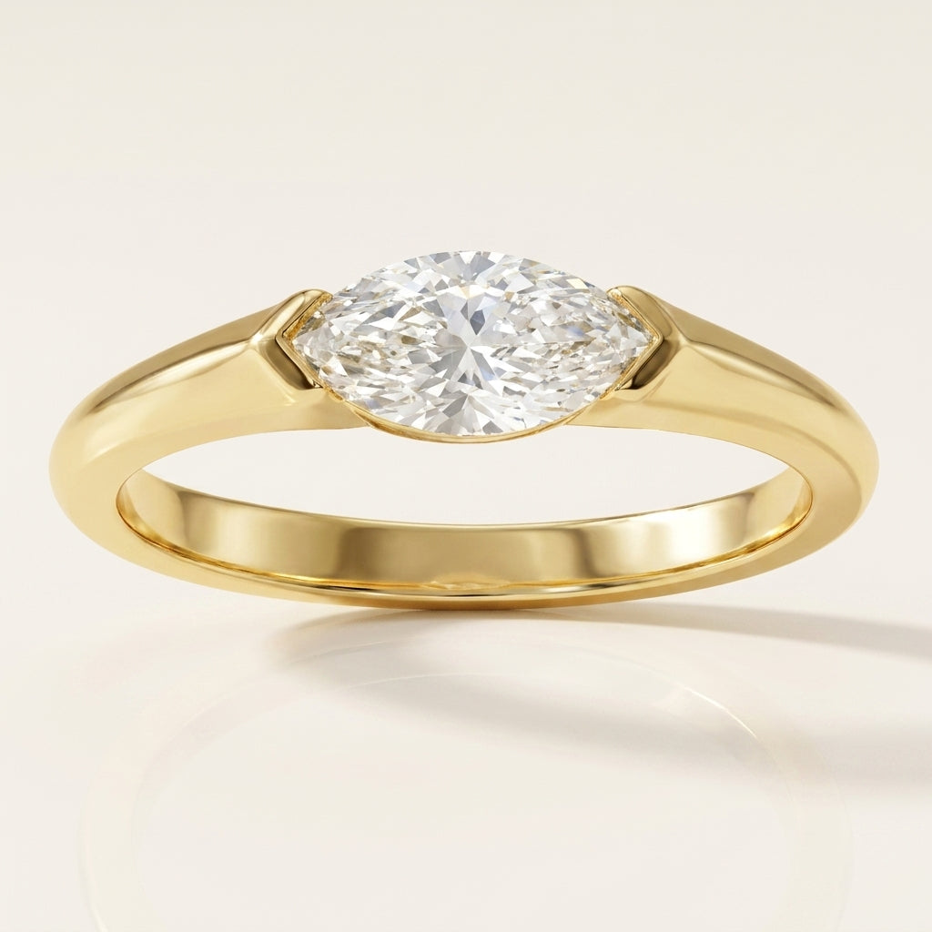 AMELIE Ring mit Labordiamant und 0.75 Karat in Weißgold 585