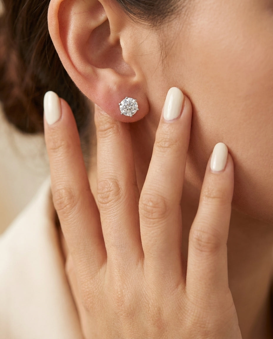 CLASSIQUE Ohrring und 0.5 Karat in Weißgold 585