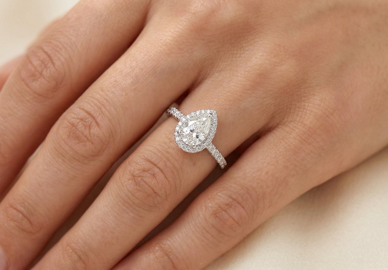 ANNABELLE Ring mit Labordiamant und 1.3 Karat in Weißgold 585