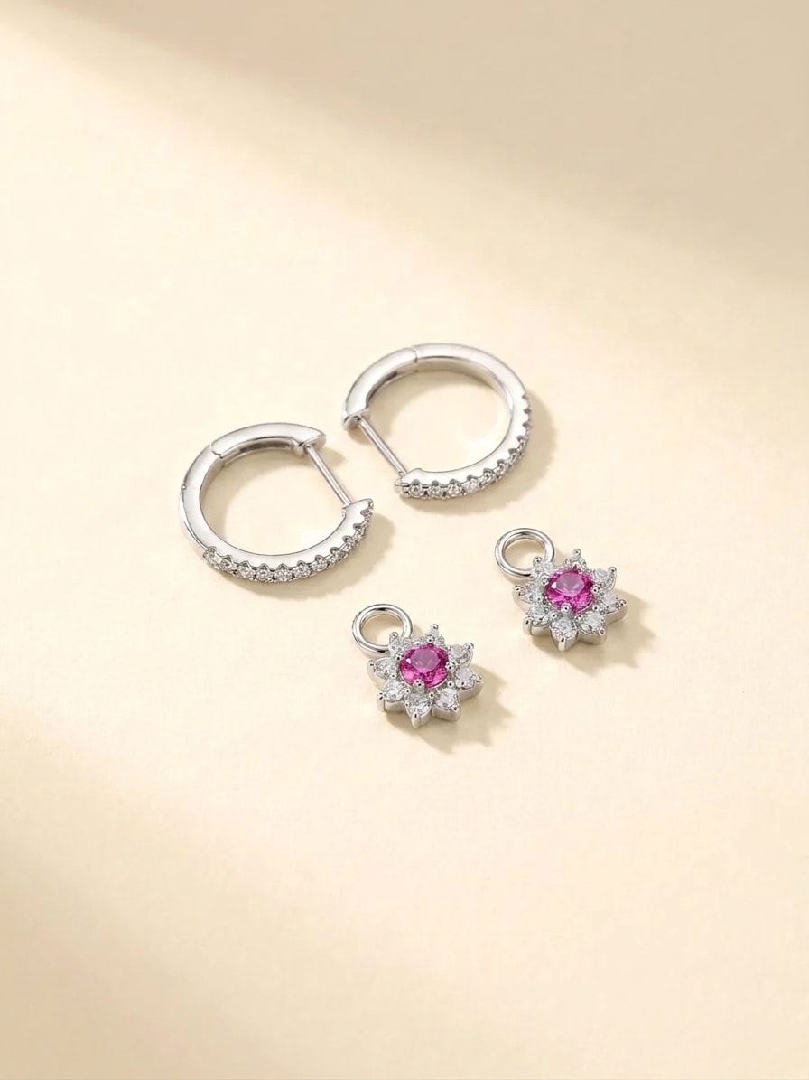 CELESTE Ohrring und 1.36 Karat in Weißgold 585