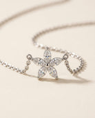 FLEUR Halskette und 0.3 Karat in Weißgold 585