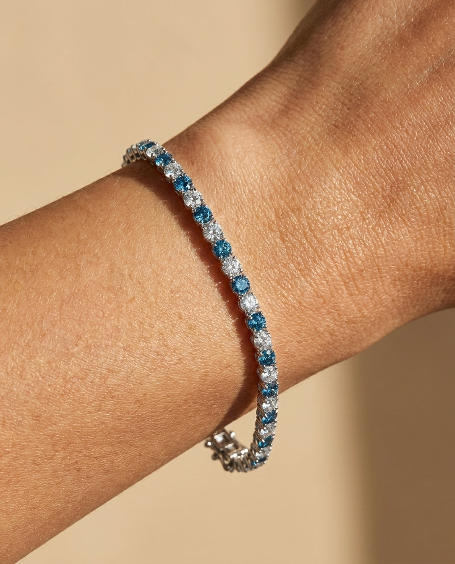 RIVIERE Armband und 5 Karat in Weißgold 585