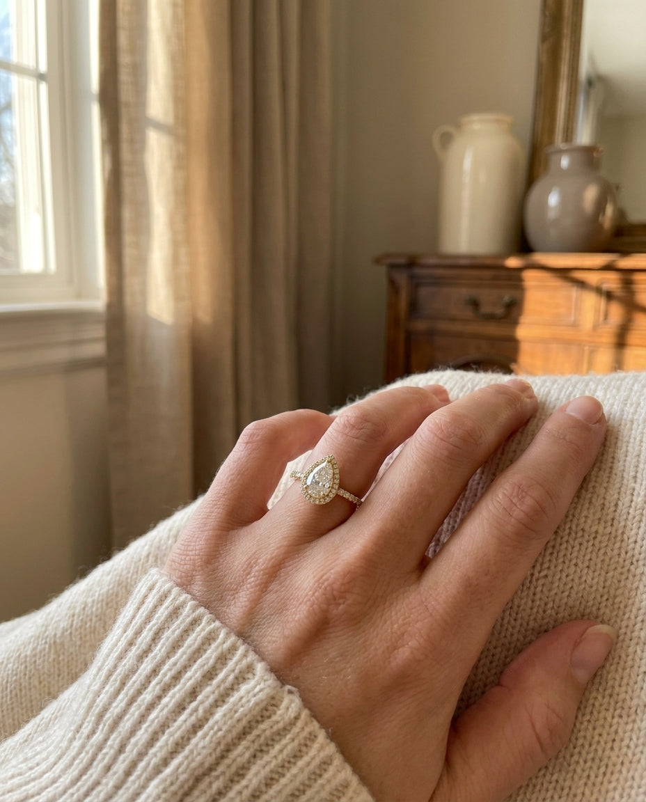 ANNABELLE Ring und 1.3 Karat in Weißgold 585