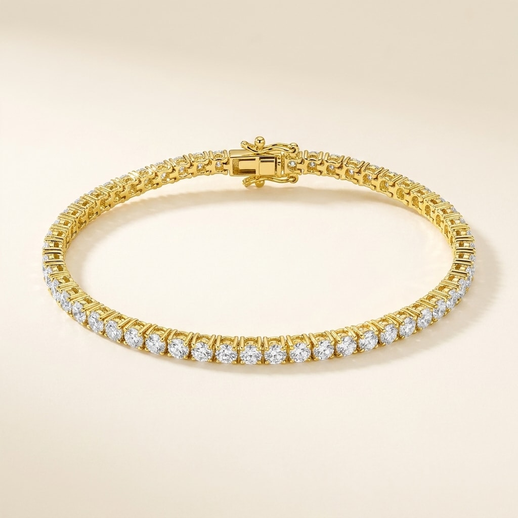 RIVIERE Armband und 1 Karat in Gelbgold 585
