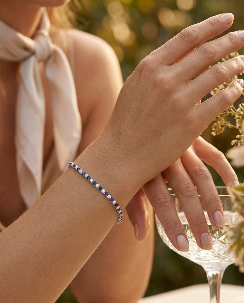 Rivière Armband mit Labordiamant (5 Karat gesamt) in Weißgold 585 Ansicht 5