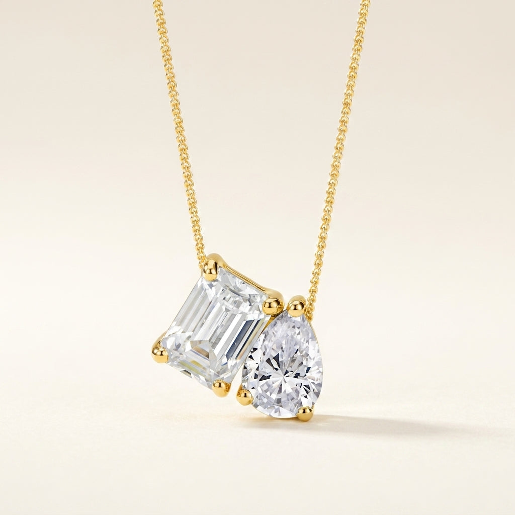 DUET Halskette und 1.5 Karat in Gelbgold 585
