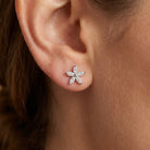 FLEUR Ohrring mit Labordiamant und 0.2 Karat in Weißgold 585